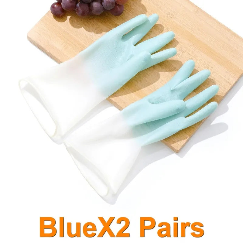 2723 Dish Washing Gloves Household Dishwashing Gloves Rubber Gloves For Kitchen Washing Clothes Cleaning Gloves For Clean Dishes