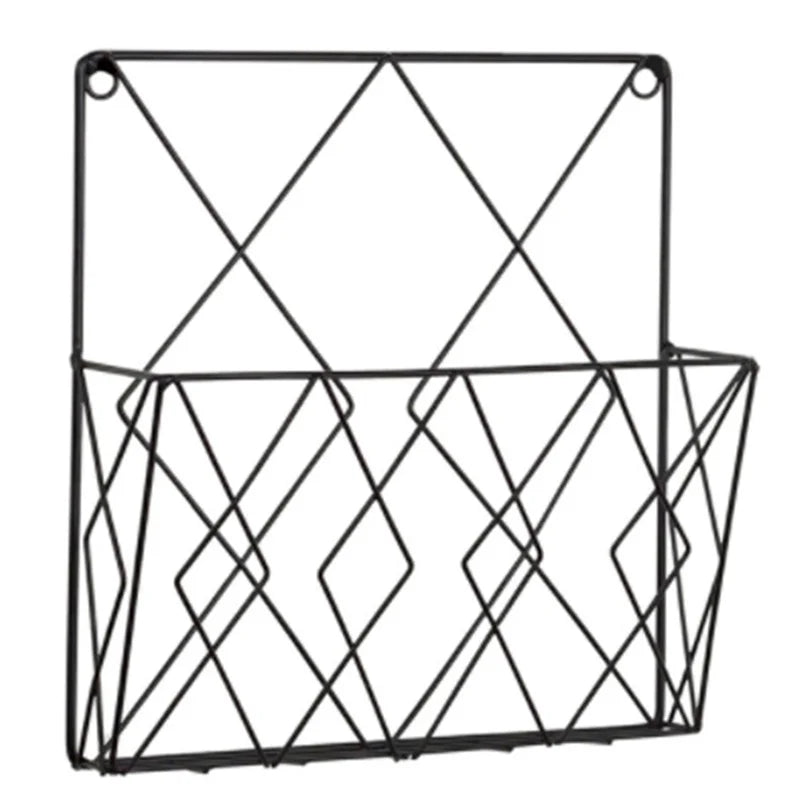Metal Wall Mounted Magazines Newspaper Storage Rack for Home Office Books Newspapers Files Folder Desktop Tabletop Display Stand