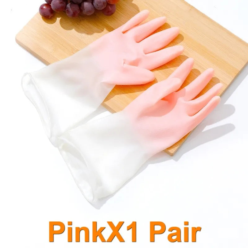 2723 Dish Washing Gloves Household Dishwashing Gloves Rubber Gloves For Kitchen Washing Clothes Cleaning Gloves For Clean Dishes
