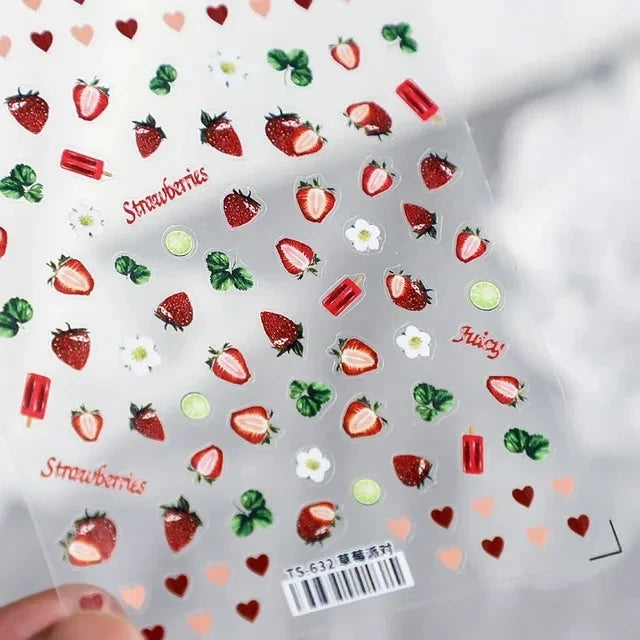 Dark Girl Butterfly Moth 3D Adhesive Nail Art Stickers 5D Soft Embossed Reliefs Nail Decals Decorations Wholesale Dropshipping