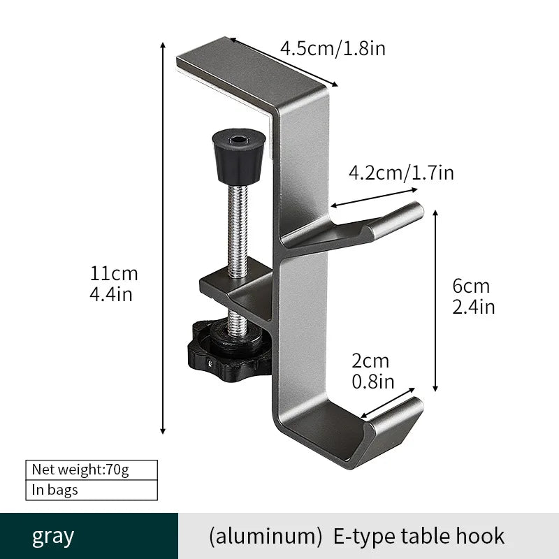 Portable Hanging Bag Hook Student Desk Side Hanging bag Artifact Removable mobile Handbag Holders Multi-functional Table Hook