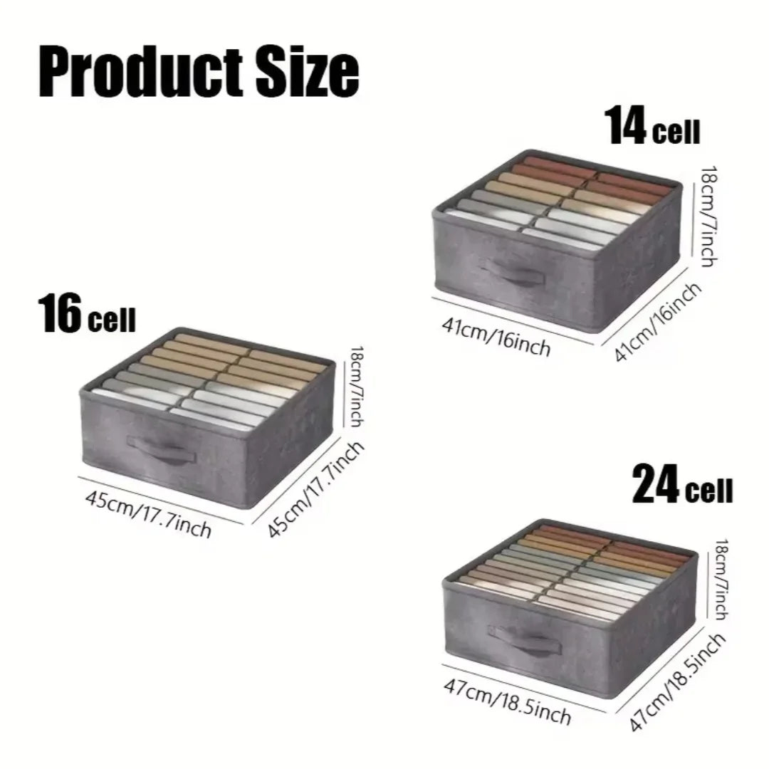 1pc Wardrobe Clothes Storage Organizer Pants Sweater T-Shirt Storage Box with  Board Cabinet Drawer Organizer Jeans Storage Box