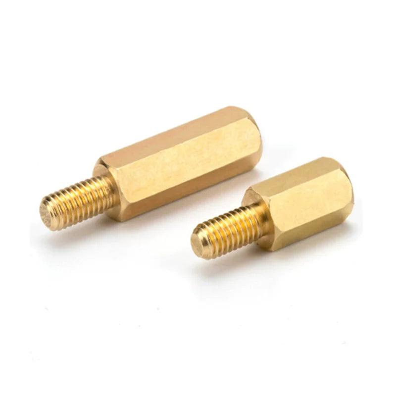 50PCS 20pcs 10pcs 5pcs 2pcs Male to Female Brass Spacer M2 m2.5 M3 M4 M5 M6 Long Hexagonal Brass PCB Standoffs Spacers