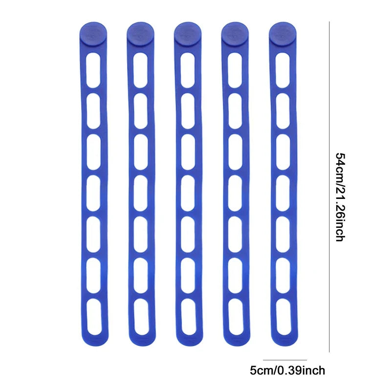 54cm Reusable Silicone Elastic Band Lid Straps for Pot Lid Holder Lunch Box Strap Elastic Bands Outdoor Tableware Storage Tools