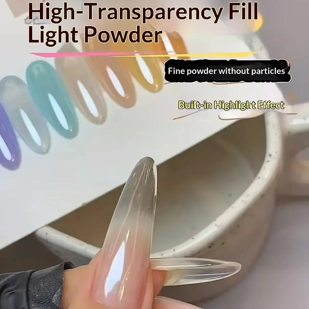 1Jar Flash Plating Aurora Nail Powder High Glossy Light Bulb Super Bright Moonlight White Mirror Nail Glitter Chrome RubbingDust