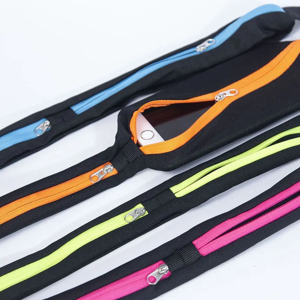 1×Running Waist Bag Women Pocket Phone Bag Outdoor Jogging Cycling Bag Waterproof Adjustable Anti-theft Pack Men Belt Sports Bag