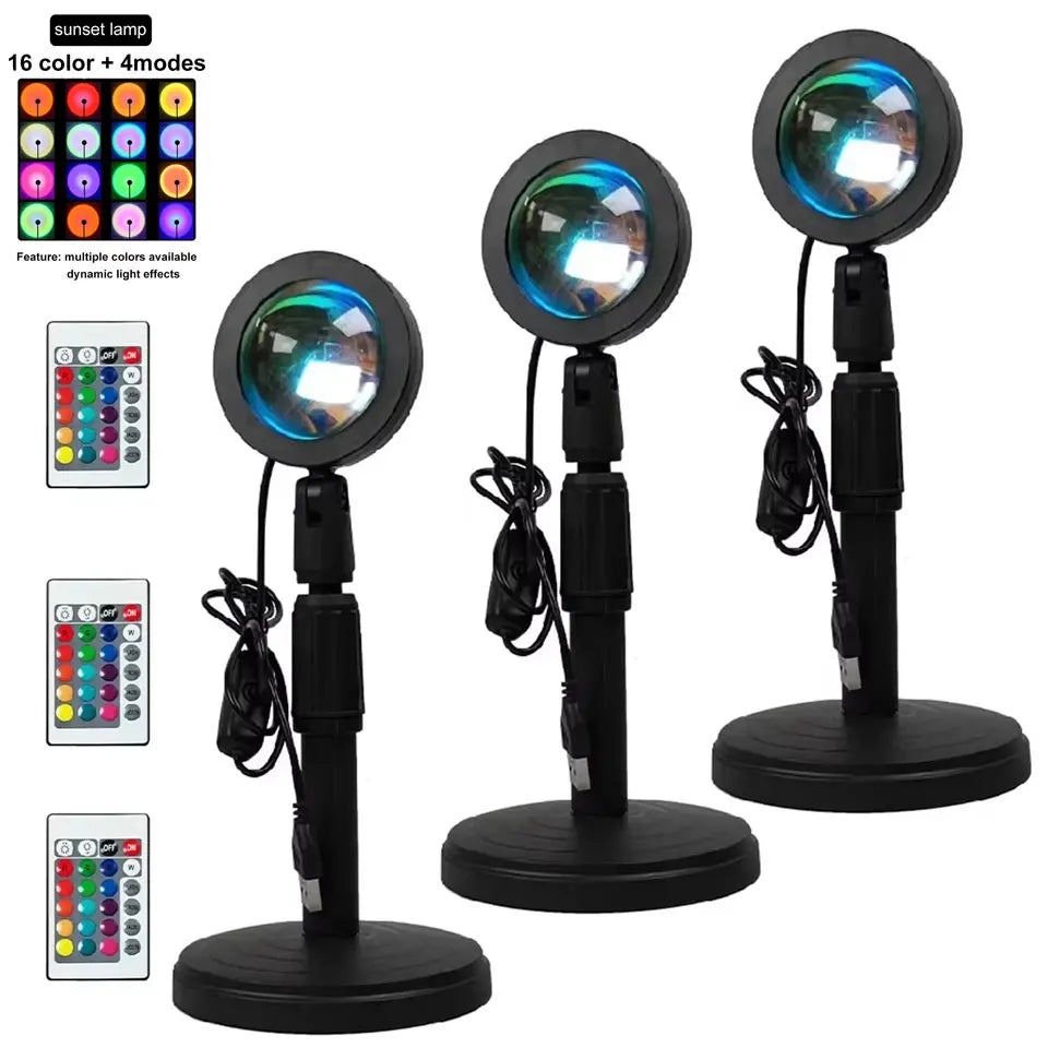 Sunset Lamp Night Light Multi Colors Sunset Projector Smart Life Remote Mood Party Led Lights Room Decoration Photography Gift