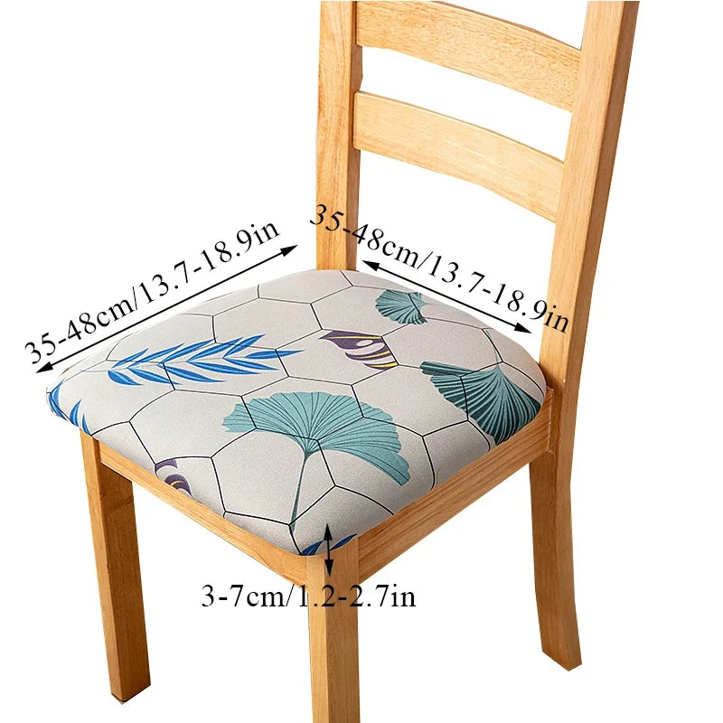 Elastic Dining Room Chair Seat Covers Universal Removable Dinner Chair Cover Stretch Washable Cover Protector Cushion Slipcover