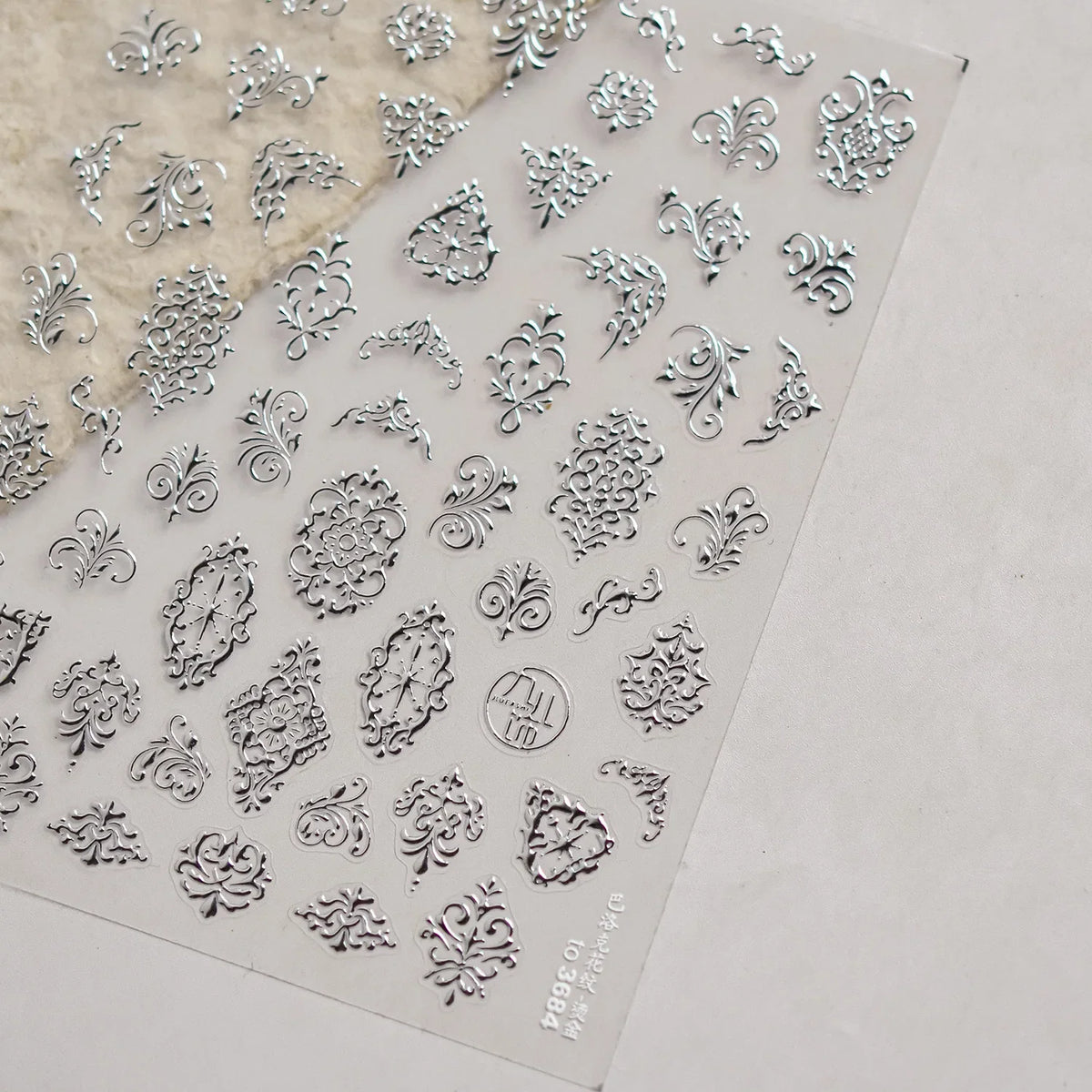 Gold-embossed Nail Stickers Luxury Retro Holy Light Faith Nails Art Stickers Gold Back Adhesive Nails Decorations Decals Parts