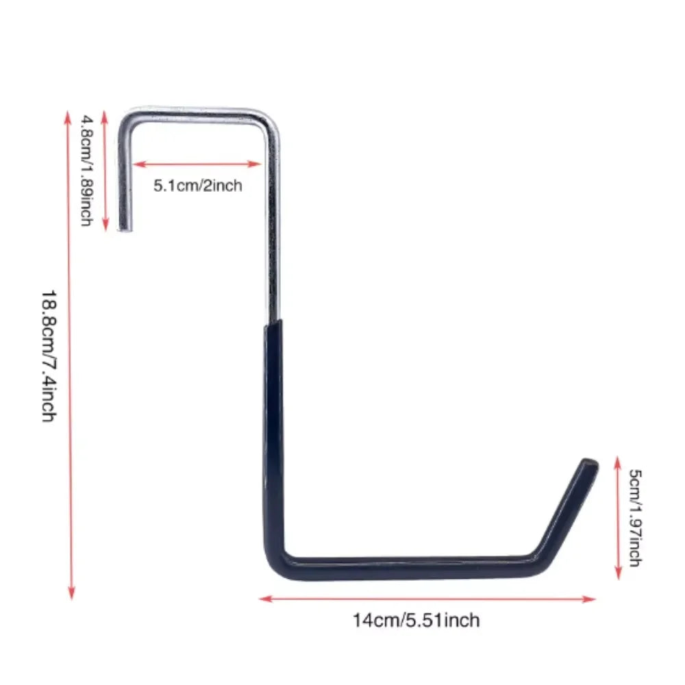 2025 1Pcs Hanging Hooks Vinyl Coated Heavy Duty Large Garage Wall Hook Rafter Hanger Hook Garage Bike Ladder Hooks Good