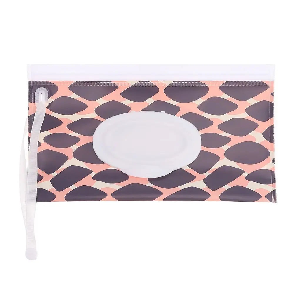 New Baby Wet Wipe Pouch Flip Cover Wipes Holder Case Reusable Tissue Box Refillable Carrying Case Portable Stroller Accessories