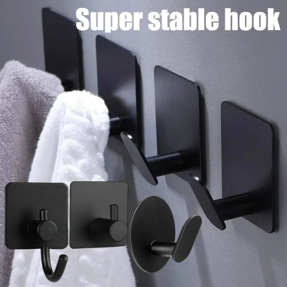 1/4Pcs Bathroom Robe Hooks Stainless Steel Towel Hanger Waterproof Hook Multi-Purpose Hanger Hook Door Bathroom Shower Kitchen