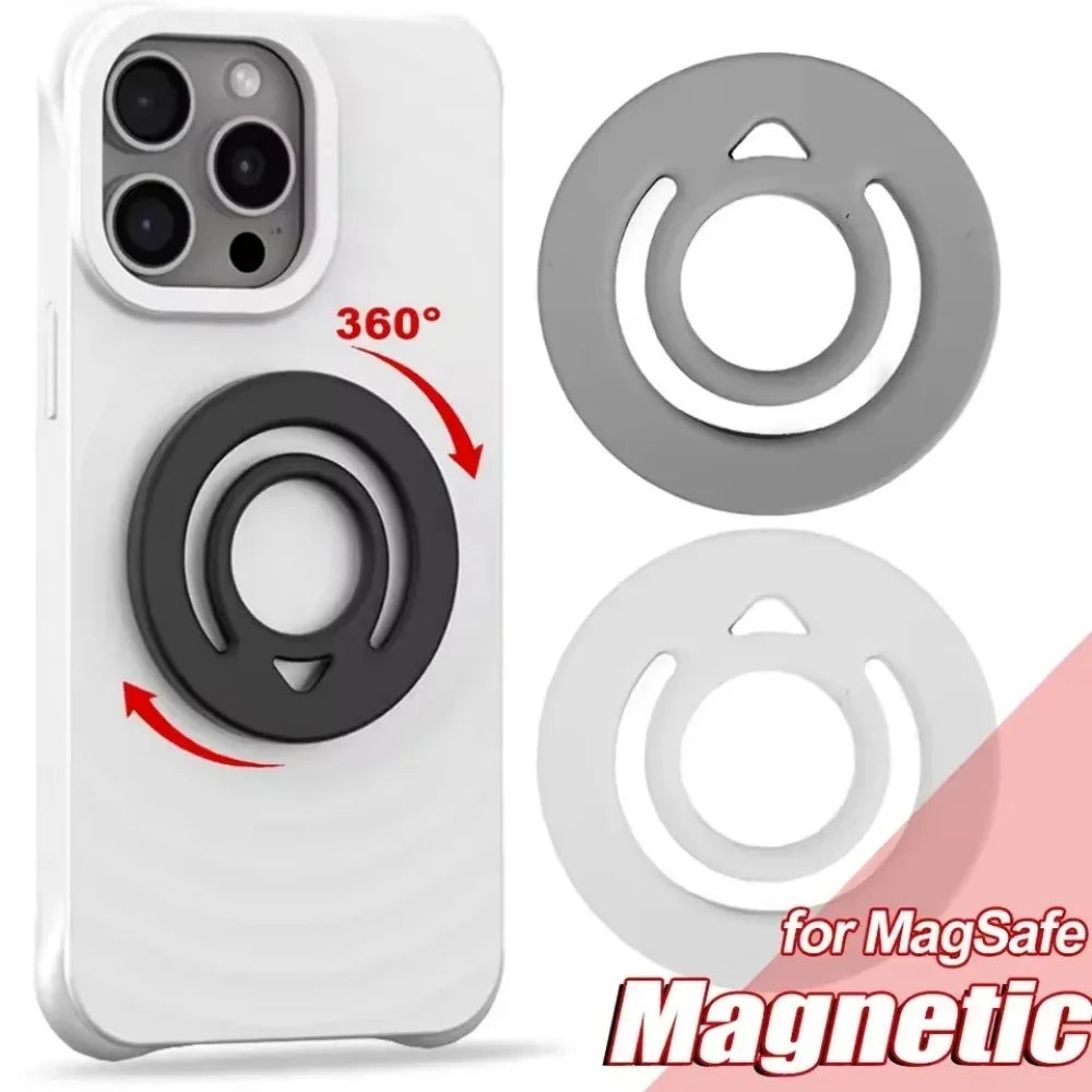 1PC Universal Magnetic Silicone Finger Ring Holder Strong Magnet Circular Grip Phone Stand for IPhone17 16 15 Ring Shape Bracket