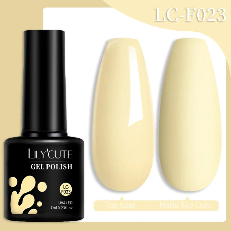 LILYCUTE 7ml Glitter Auroras Gel Nail Polish Summer Gold Colorful Sequins Manicure Semi Permanent Soak Off Nail Art Gel Varnish