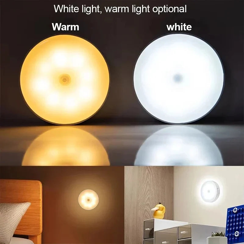 GGbingo-Motion Sensor^&^% LED Night Light USB /*Rechargeable-Kitchen Cabinet, Wardrobe Lamp# Staircase, Wireless Closet Light@@