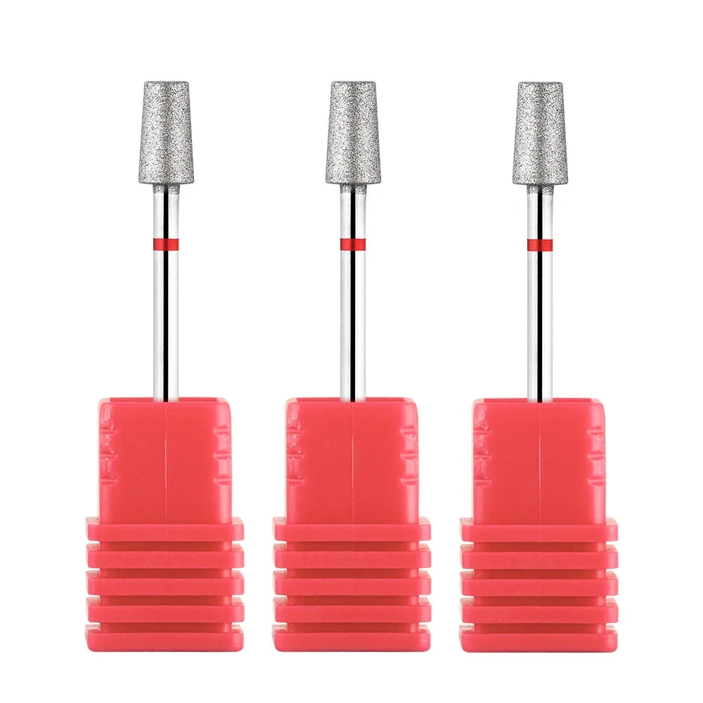 BNG 3Pcs Nail Drill Bit Nail Polishing Head Tapered Barrel Nail File Drill Bit Cuticle Cleaner Burr Tool For Nail Polishing Kit
