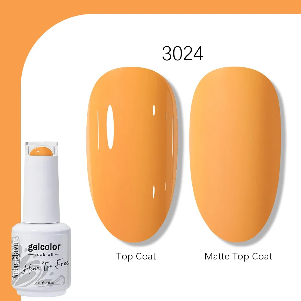 Arte Clavo HEMA TPO FREE 15ml UV LED Gel Nail Polish Soak Off Semi Permanent Daily Wear Universal Color For All Seasons Manicure