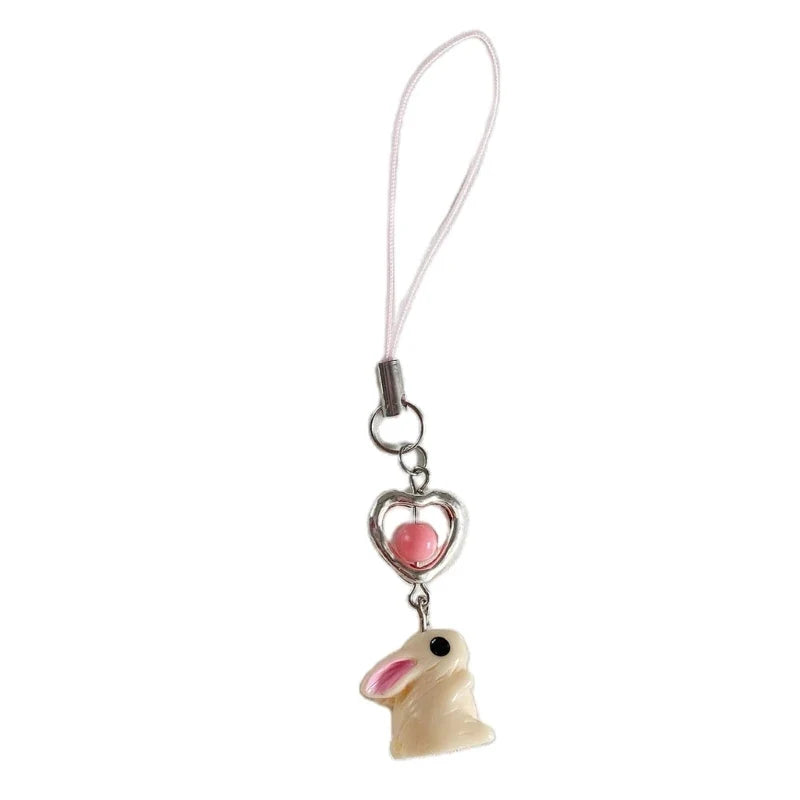 Phone Charm Strap Keychain Kawaii-Cute Crystal Jellyfish Pendant  Phone Chain Bowknot Phone Charm Keycord for  iPhone Camera Bag