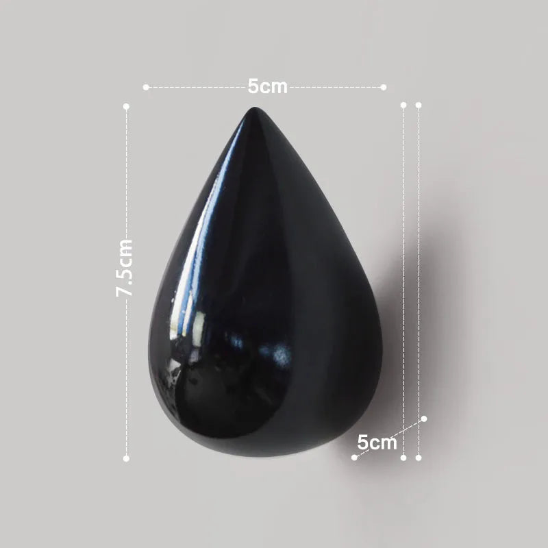 1pc Resin Water Droplet Hook Wall Water Droplet Hook Fitting Room Coat Hook Wall Decor Home Accessories Drilling Installation