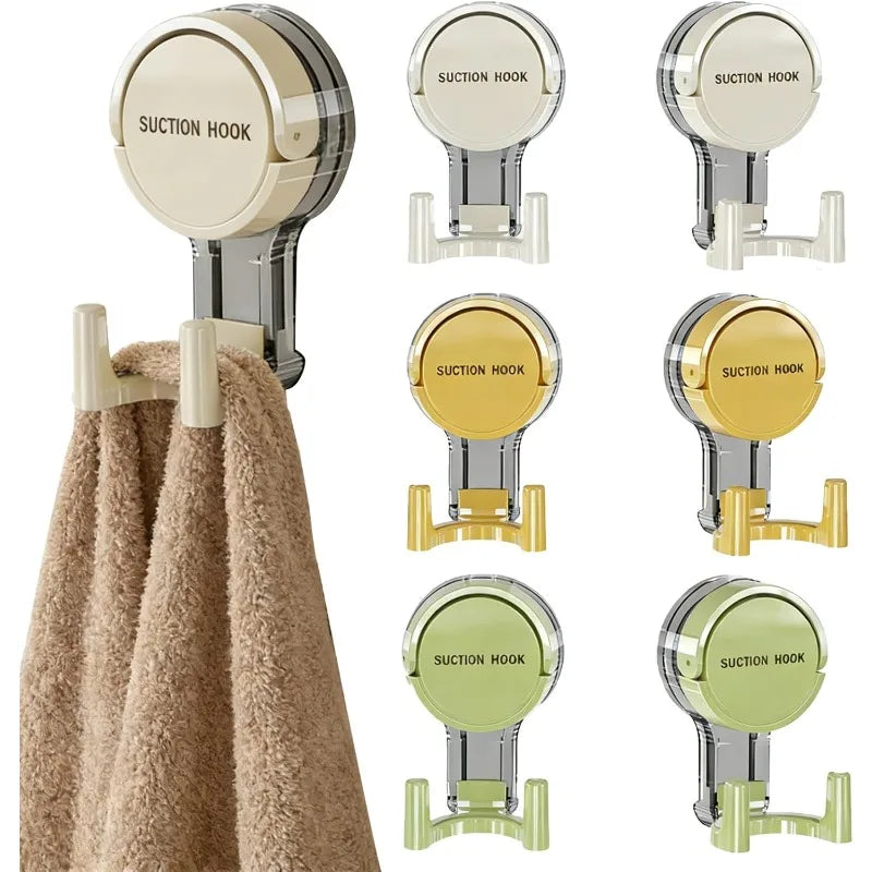 Strong Vacuum Suction Hooks Heavy Traceless No Drilling Adhesive for Home Bathroom Kitchen Door Back Toilet Area Strong Hold