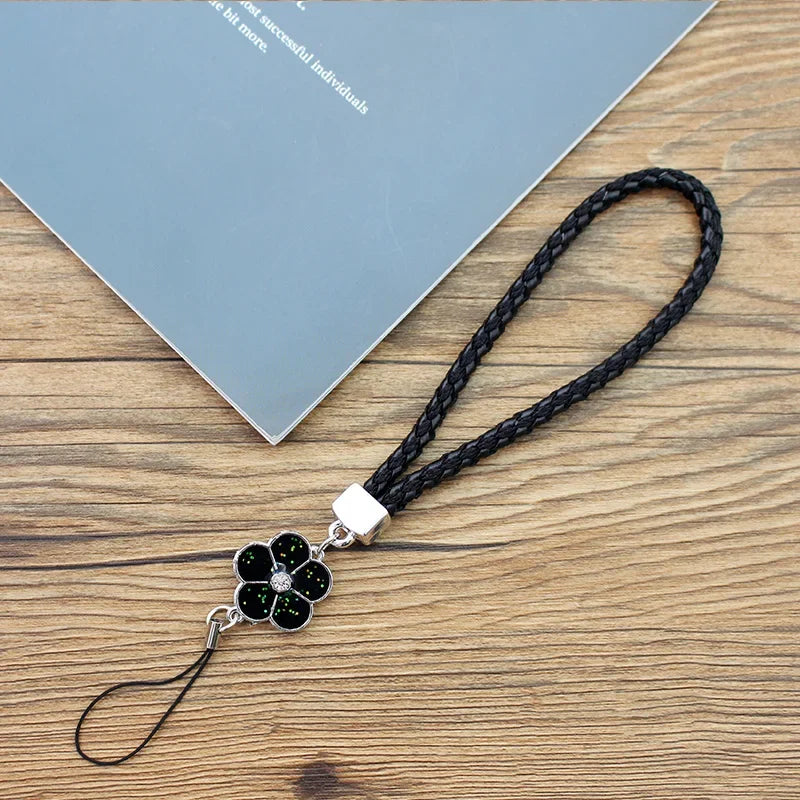 Phone Charm Strap Multicolor Phone Charm String Short Braid Mobile Phone Straps for Camera Anti-Lost Lanyard Gift Keychain Strap