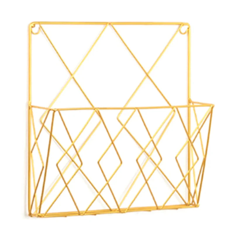 Metal Wall Mounted Magazines Newspaper Storage Rack for Home Office Books Newspapers Files Folder Desktop Tabletop Display Stand