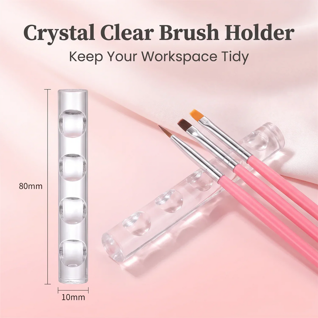 27-Piece Professional DIY Nail Art Brush Set, including nail art brushes/dotting tools/liner brushes/mixing palette/brush holder