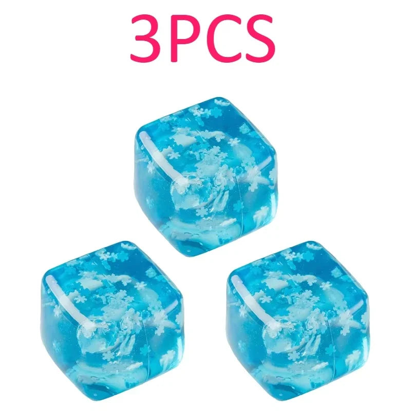 Squishy Snowflake Ice Cubes Slow Rising Sensory Fidget Toy Soft Ice Cube Stress Relief Squeeze Toys Hand Exercise Calming Tools