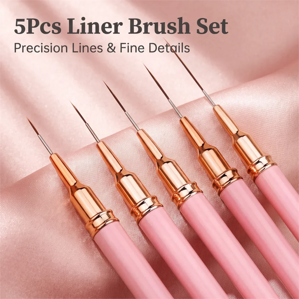 27-Piece Professional DIY Nail Art Brush Set, including nail art brushes/dotting tools/liner brushes/mixing palette/brush holder