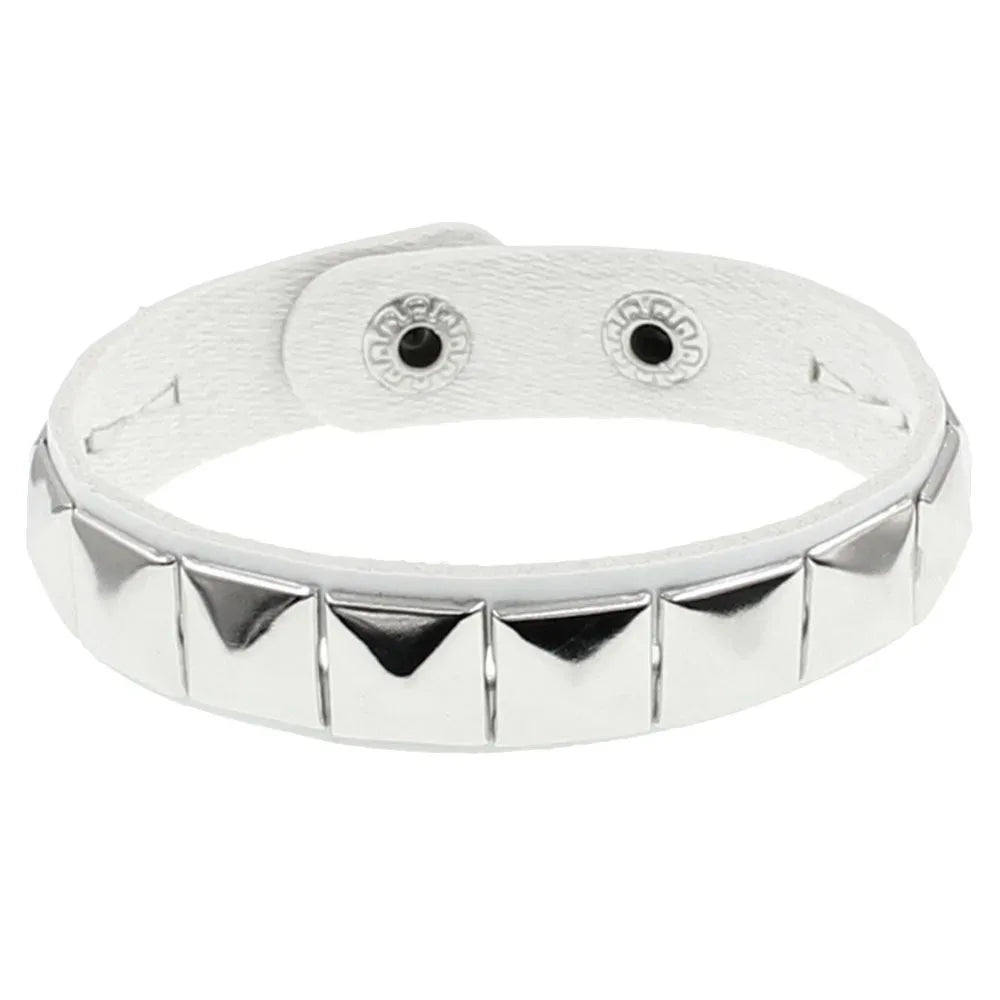 Unique Rivet PU Leather Spiked Studded Bracelet Bangle Gothic Jewelry Rivet Bracelet Punk Cuff Wrap Men Women Metal Wristband