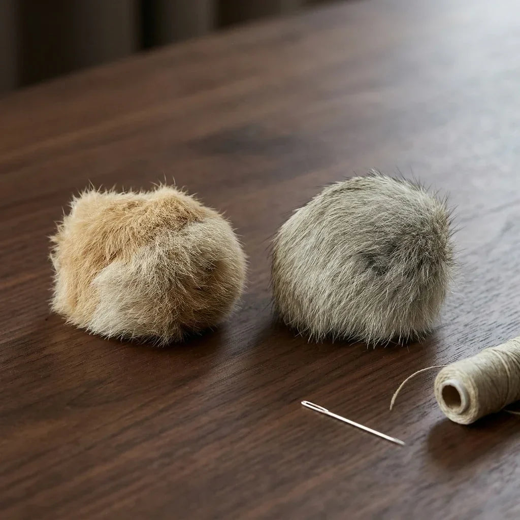 1/2/3/6Pcs Rabbit Fur Catnip Toy Balls Bite Resistant Interactive Chasing Plush Balls Self Play Stress Relief Kitten Toy 2026
