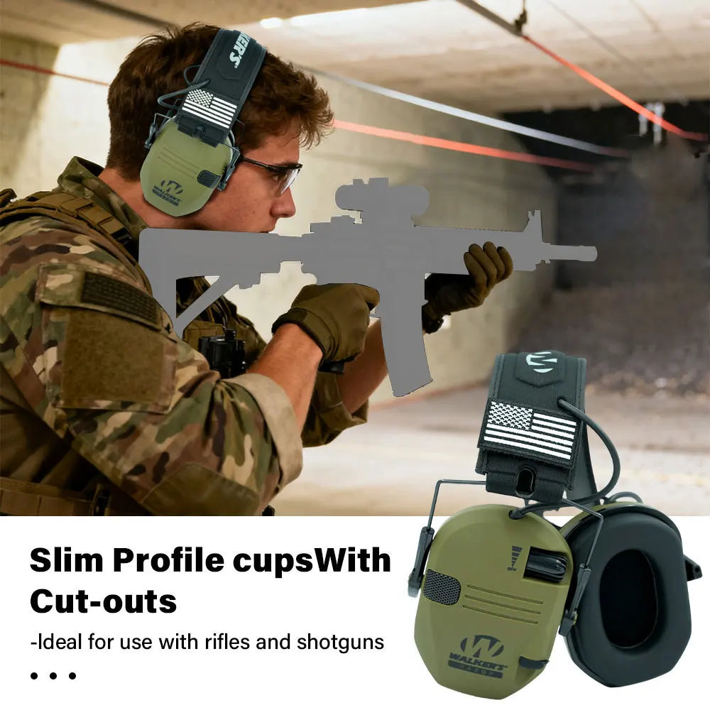 Shooting Hunting Electronic Earmuffs Active Noise Cancelling Protect Hearing Tactical Headset NRR22 EMI Filtering Sound Amplify