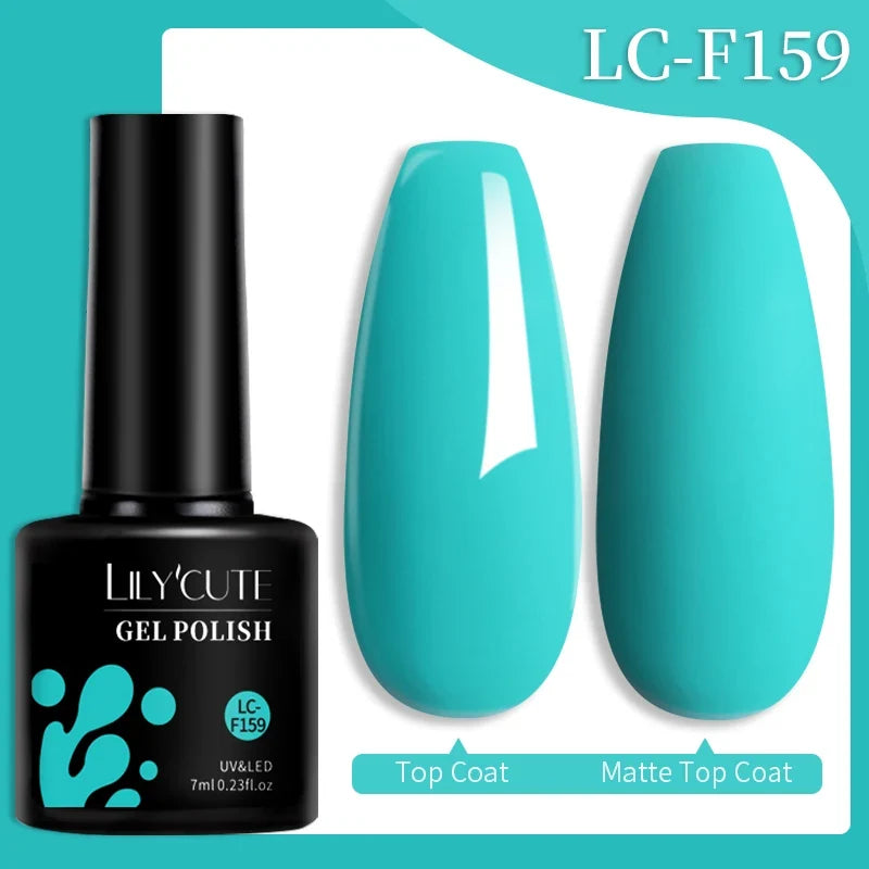 LILYCUTE 7ml Glitter Auroras Gel Nail Polish Summer Gold Colorful Sequins Manicure Semi Permanent Soak Off Nail Art Gel Varnish
