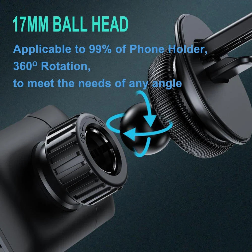 17mm Ball Head Base for Car Phone Holder Universal Car Air Vent Mobile Phone Stand GPS Bracket Car Air Outlet Clip Accessories