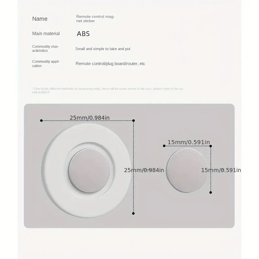 3-12pc Remote Magnetic Wall Holder Magnetic Paster Remote Control Holder No Drilling Storage Magnetic Hook Home Organization