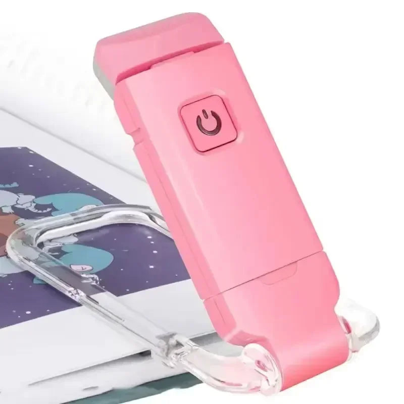Rechargeable Book Light for Reading in Bed,3 Colors Light,1800K-6000K Clip on Reading Lamp,Eye-Caring Bookmark Light for Kids