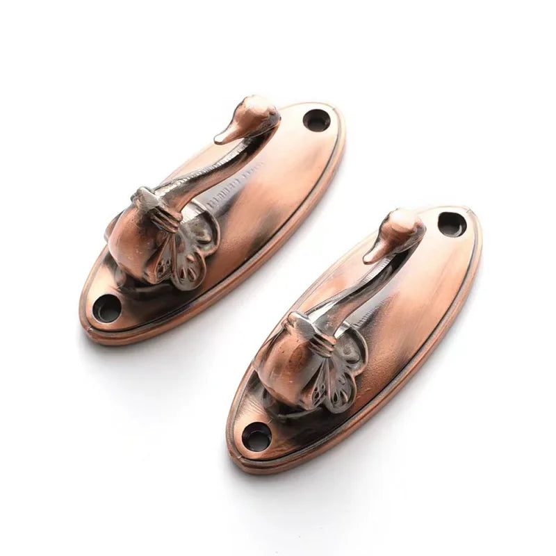 Retro European style curtain tie hooks retro swan gold hooks hangers storage racks brackets home accessories 2PCS