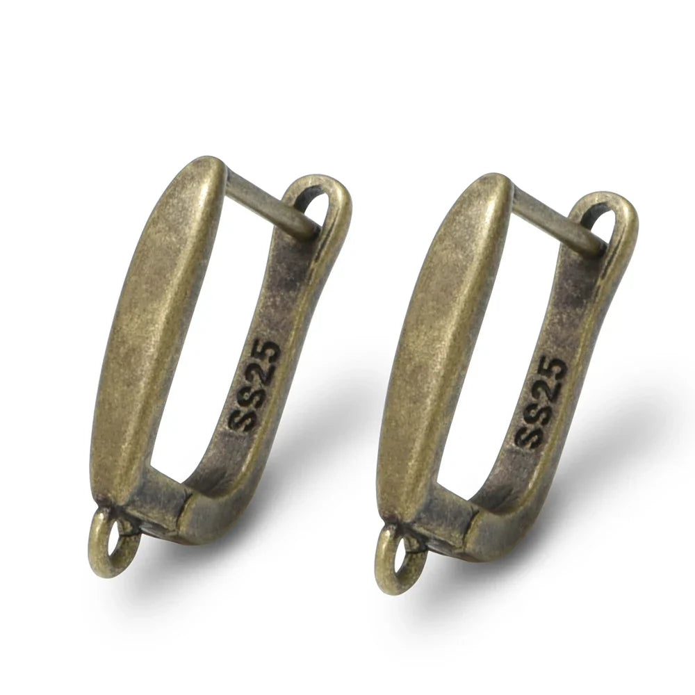 1 Pair NEW Cross Antique Bronze Brass Earring Clasps Hooks Accessories For DIY Woman Earring  Jewelry Making Supplies
