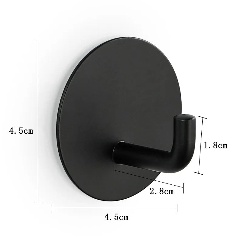 Coat Hooks Wall Mounted Coat Rack Self-Adhesive Kitchen Hooks Stainless Steel Wall Adhesive Hooks for Walls Bathrobe Hooks Door