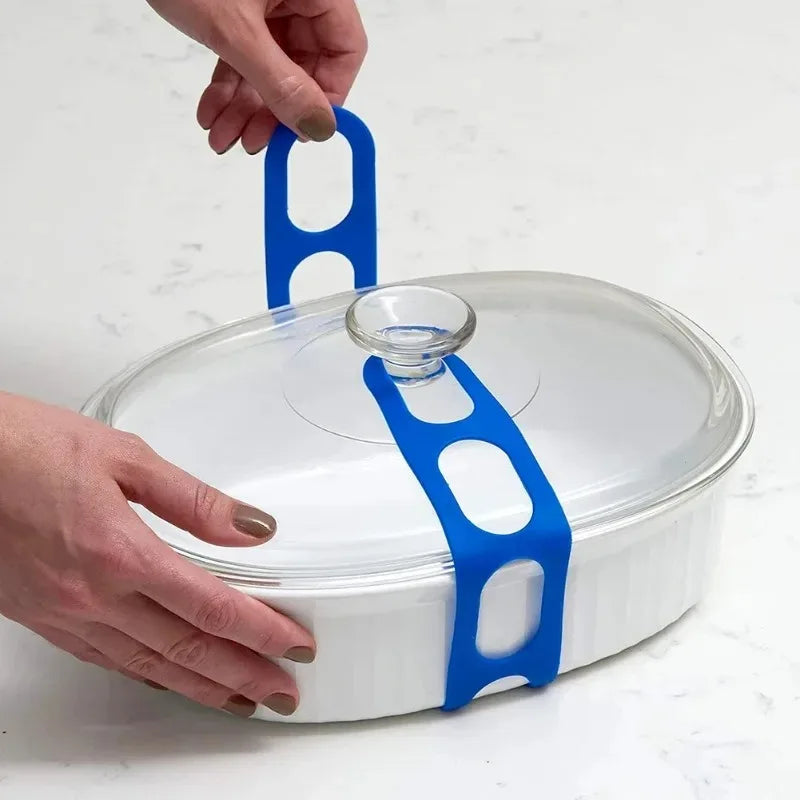 54cm Reusable Silicone Elastic Band Lid Straps for Pot Lid Holder Lunch Box Strap Elastic Bands Outdoor Tableware Storage Tools
