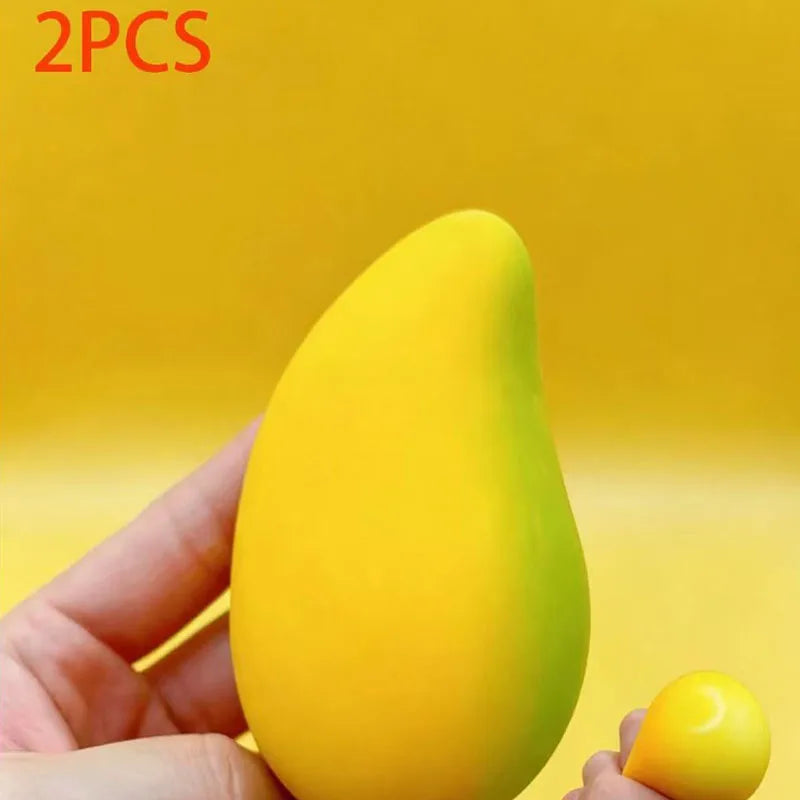 1/2/3Pcs Mango Shaped Slow Rising Squishy Toy, Stress Relief Sensory Squeeze Toy, Birthday Back To School Party Gift for Adults
