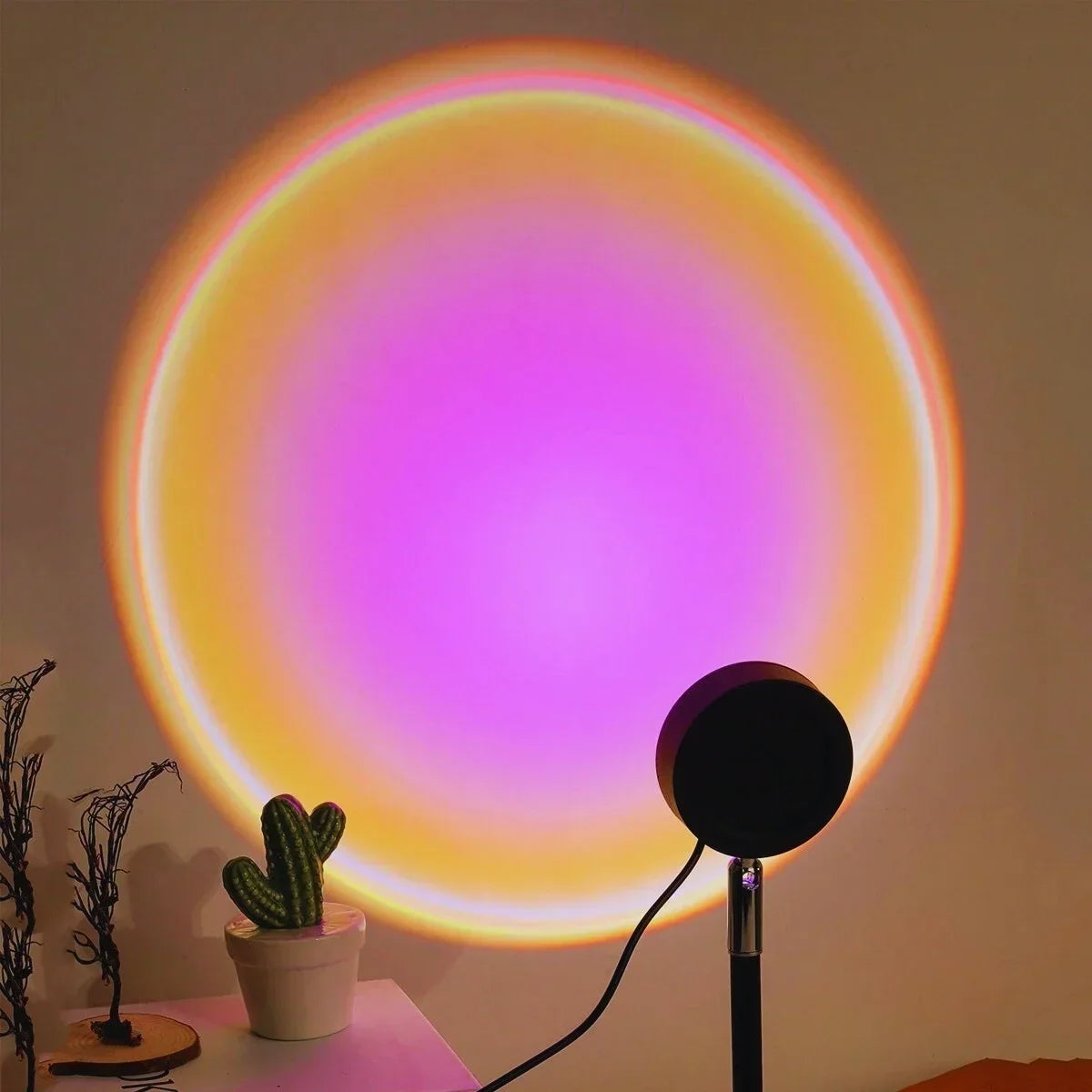 Sunset Projection Light Remote Control 16 Color Atmosphere Night Light for Bedroom Decoration Background Wall Photography Props