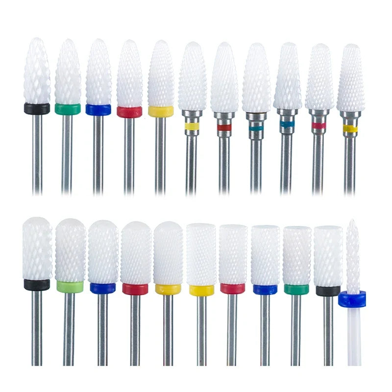 Milling Cutter For Manicure Ceramic Mill Manicure Machine Set Cutter For Pedicure Electric Nail Files Nail Drill Bit Feecy