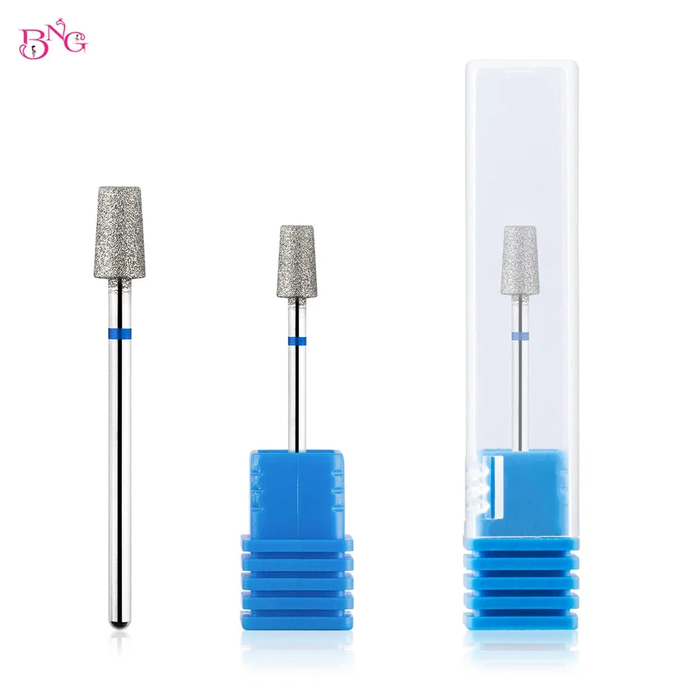 BNG 3Pcs Nail Drill Bit Nail Polishing Head Tapered Barrel Nail File Drill Bit Cuticle Cleaner Burr Tool For Nail Polishing Kit