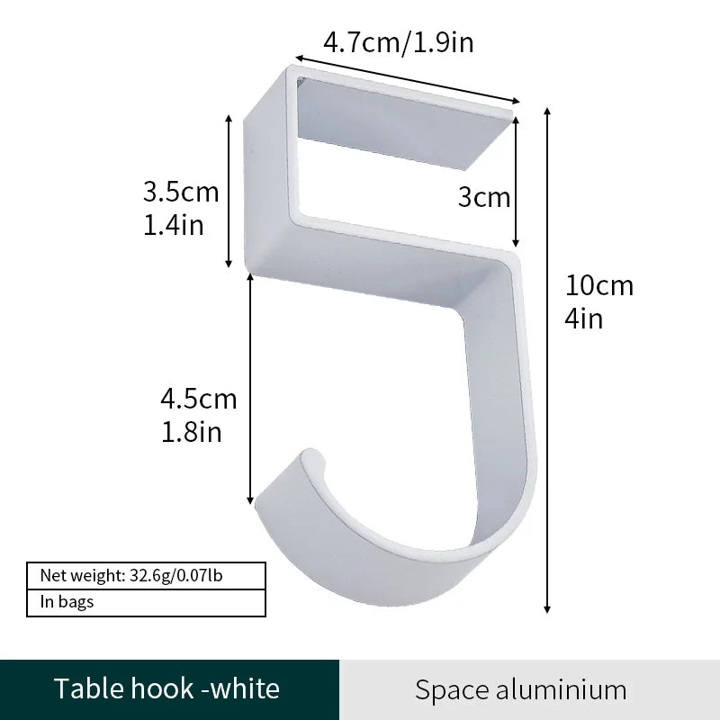 Portable Hanging Bag Hook Student Desk Side Hanging bag Artifact Removable mobile Handbag Holders Multi-functional Table Hook