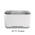 Electric Toothbrush Makeup Brush Holder Toothpaste Storage Case Large Capacity Detachable Portable with Drain Hole Storage Rack