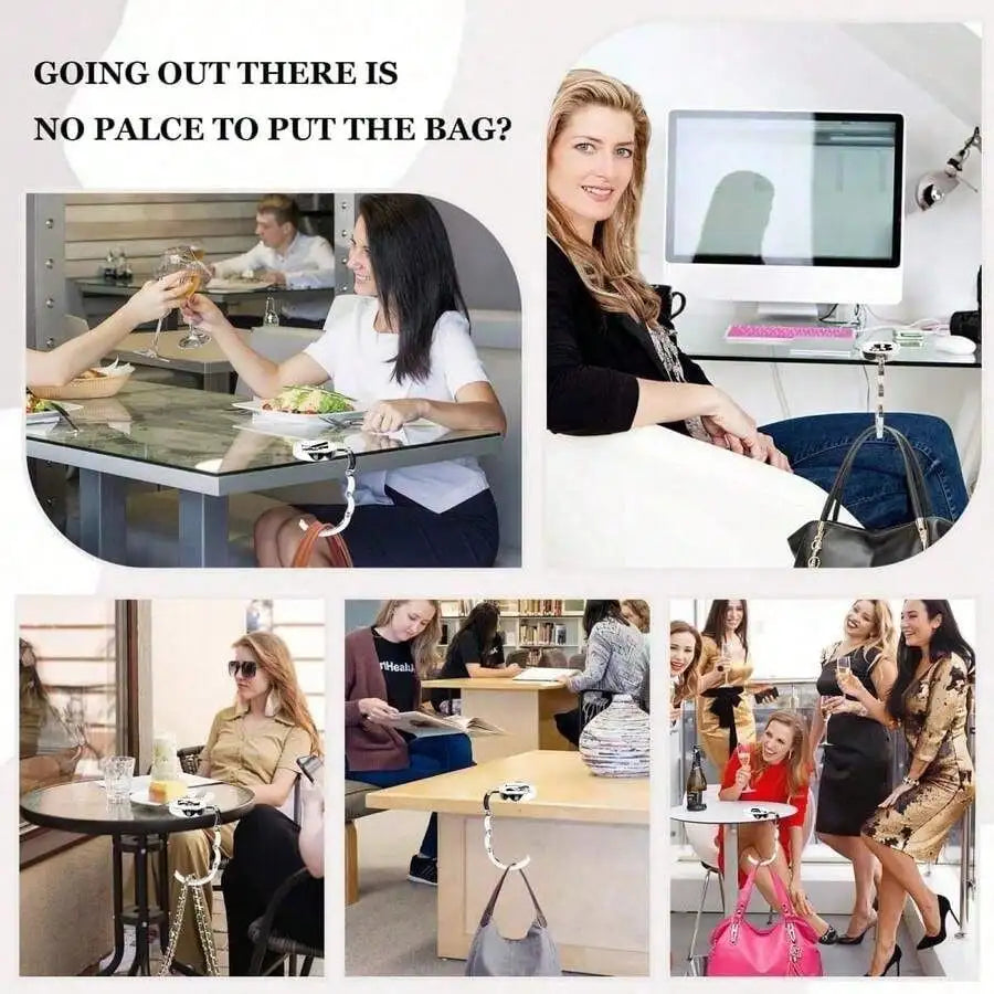Foldable Bag Hanger Hook Purse Hook Handbag Hanger Table Hook Holder With Personalized Letter A-Z, Portable Table Hook For Women