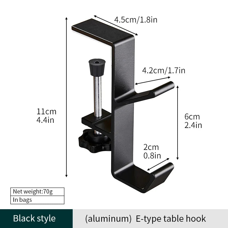 Portable Hanging Bag Hook Student Desk Side Hanging bag Artifact Removable mobile Handbag Holders Multi-functional Table Hook