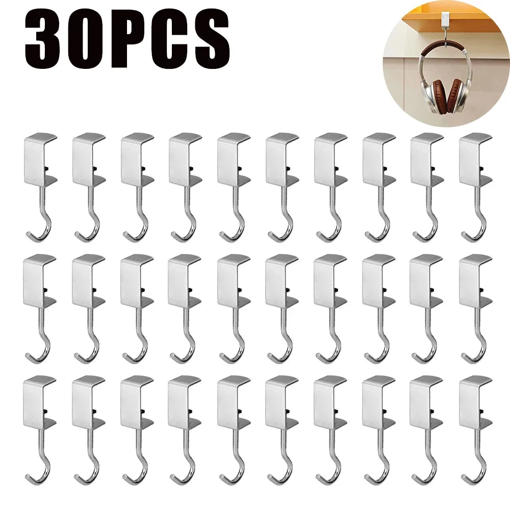 Versatile Adjustable Bag Hook Scratch-Proof Mounting System for Walls Desks Ideal for Student Organization with 360° Rotation