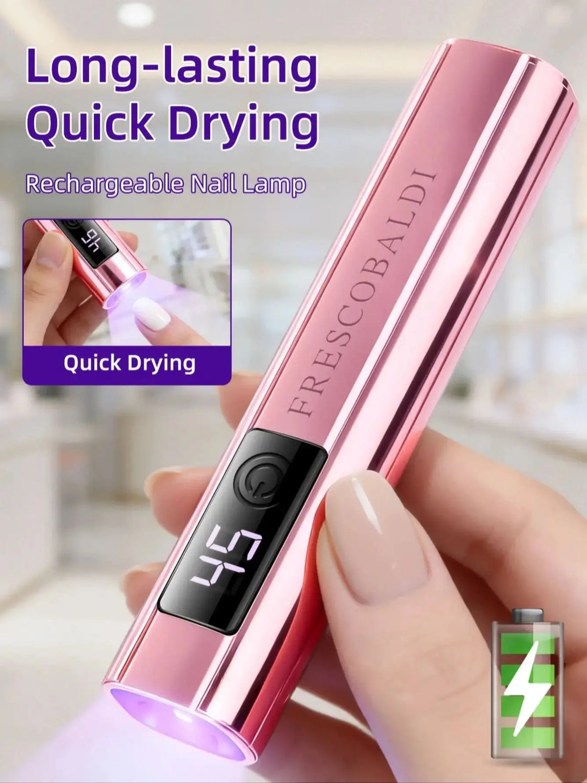 1Pc Mini On-Screen Display Handheld Nail Art UV Lamp For Gel Nails, Mini Nail Light, Portable LED Nail Lamp, USB Nail Dryer